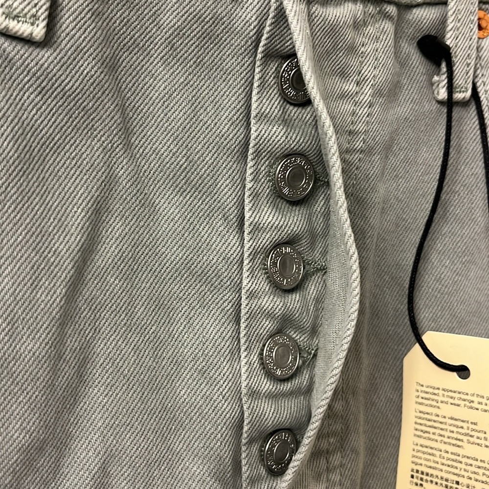 Levi's 501 High Rise Cutoff Jean Shorts Sage Green 31 NWT - Picture 6 of 10